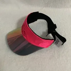 ALO Yoga Pink and Black Reflective Visor mark your calendars ? the hot pink solar visor is dropping  main image 4